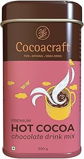 Cocoacraft Hot Cocoa Chocolate Mix (300g) Drinking Hot Chocolate Mix with 22% Cocoa Butter |100% Natural | Handmade Artisa...