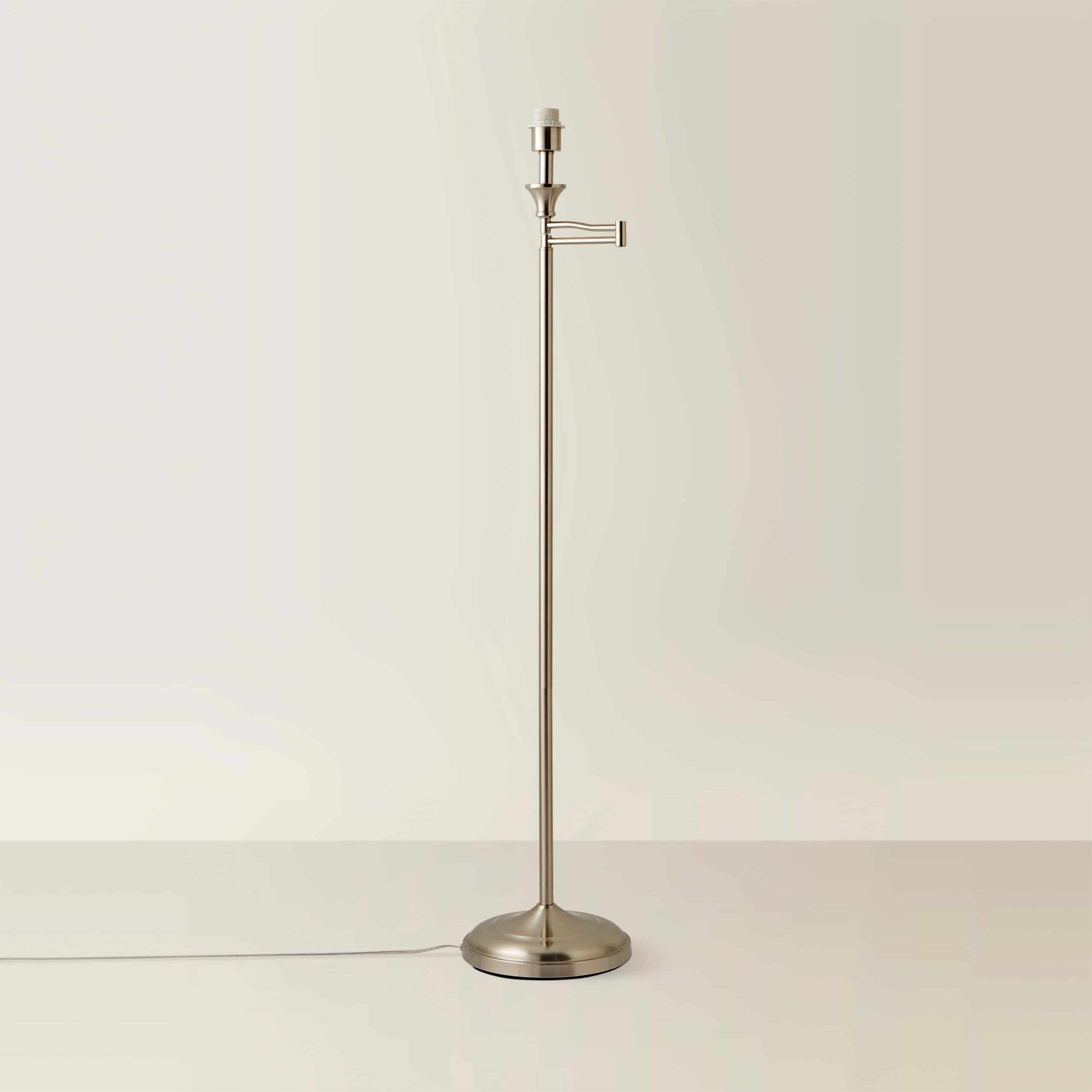 MiniSun | Modern Adjustable Swing Arm Floor Lamp Base in a Brushed Chrome Finish | Floor Lamps & Torchieres, Home Décor & Improvement Essential