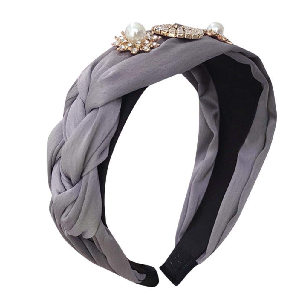 Opaski damskie Twist Knot Turban Opaska z kwiatowym nadrukiem Opaska do jogi dla kobiet i dziewcząt (kolor: F)