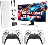 Wireless Retro Game Console, Retro Game Stick 4K HDMI Output and 2.4GHz Wireless Controller with Built-in 20000+ Games, Plug and Play Video Games for TV