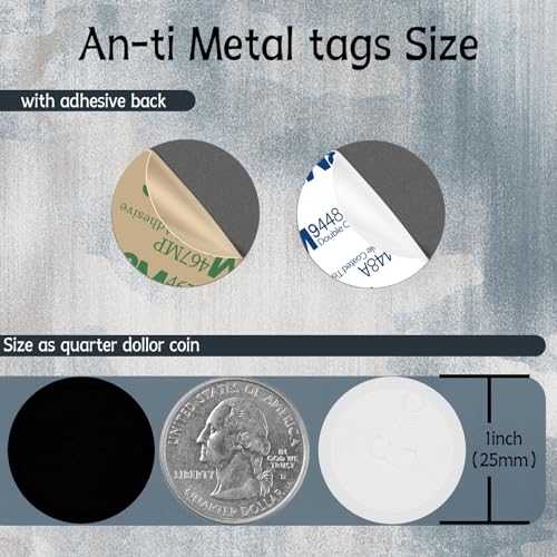 Image of 20 pcs NFC Tag Black NFC Stickers Anti Metal NFC Tags on-Metal NFC Tag Sticker Programmable NFC Tags Work Perfectly with TagMo & All NFC-Enabled Devices