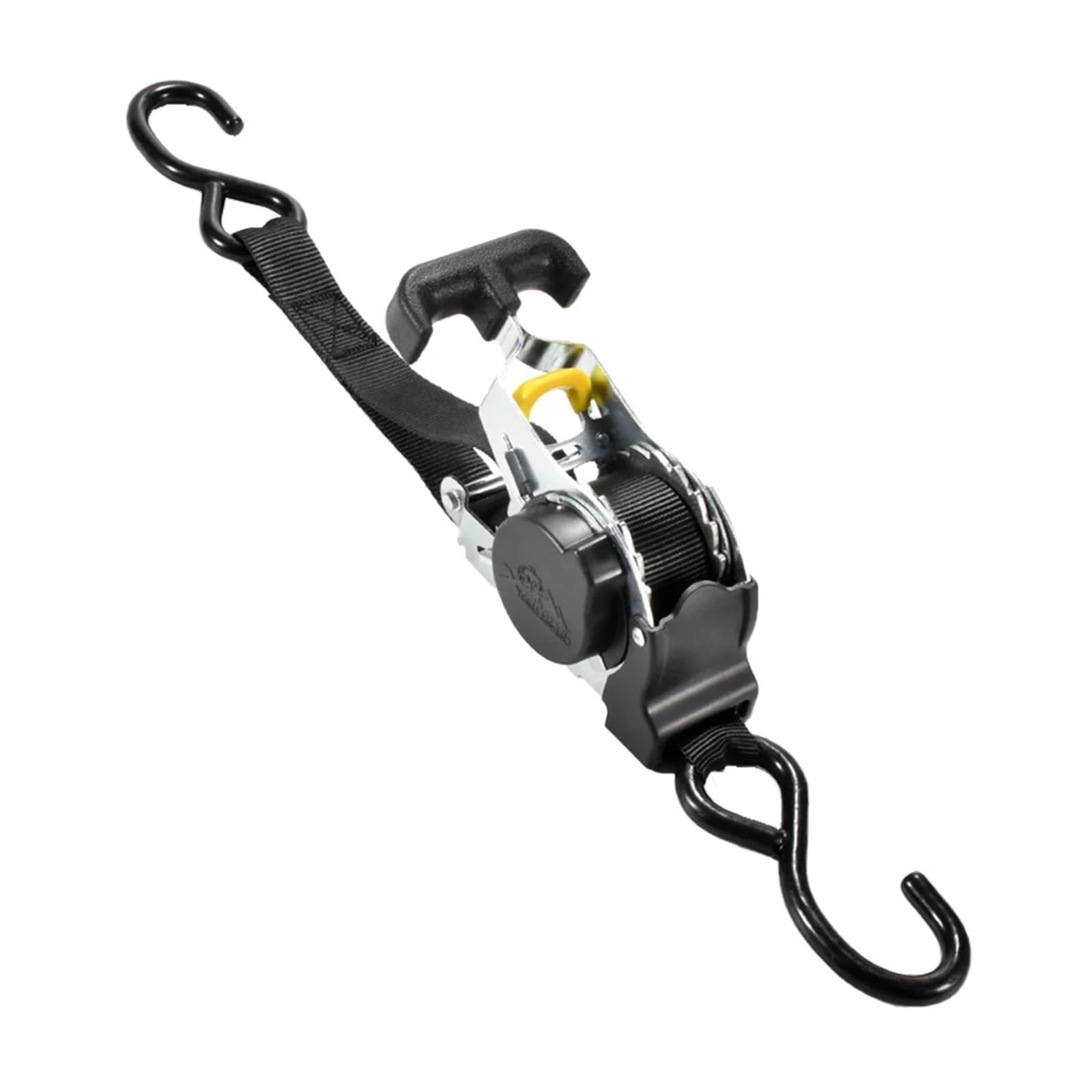 Tie Down Strap, Load Lugga Strap with S Hook Ratchet Tensioner Belt Tie Down Retractable Ratchet Straps for Trailers Vehicles Boat(White 2Batteries)