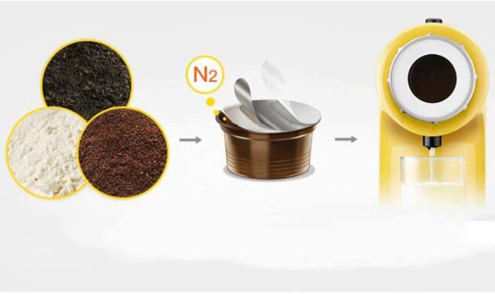 CUNTO Macchina da caffè a capsule macchina per tè al latte macchina per latte di soia completamente automatica, 1600 W, 800 ML La nuova