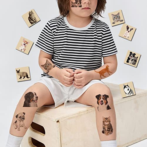 Charlent CLT040 148 Pcs Dog Cat Temporary Tattoos For Kids - 3D Individual Puppy Kitten Tattoos For Boys Girls Animals Birthday Party Favors Goodie Bag Fillers thumb #3