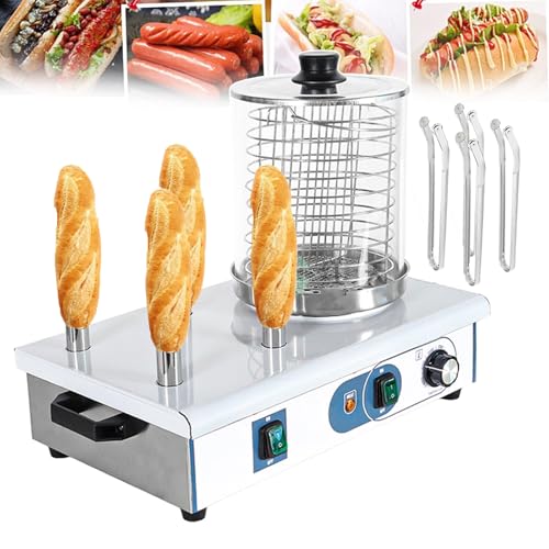 UMJIGF Hot Dog Machine Bun Warmer, Commercial Sausage Grill Cooker, Professional Electric Food Steamers with Removable Heat Container,