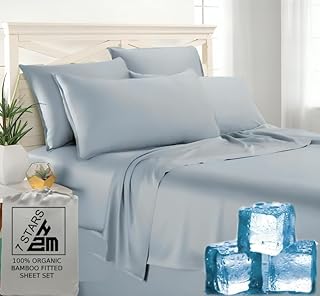 Bamboo Fitted Bed Sheet Set Twin Size 120x200 400TC Cool