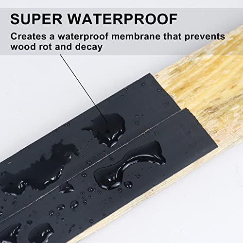 Image of BOMEI PACK Deck Joist Butyl Tape, 2 Rolls Waterproof 1-5 /8 inch x 50' Flashing Tape for Deck Joists and Beams