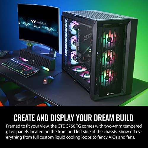 Caja PC CTE Thermaltake C750 TG ARGB Negro formato torre 3