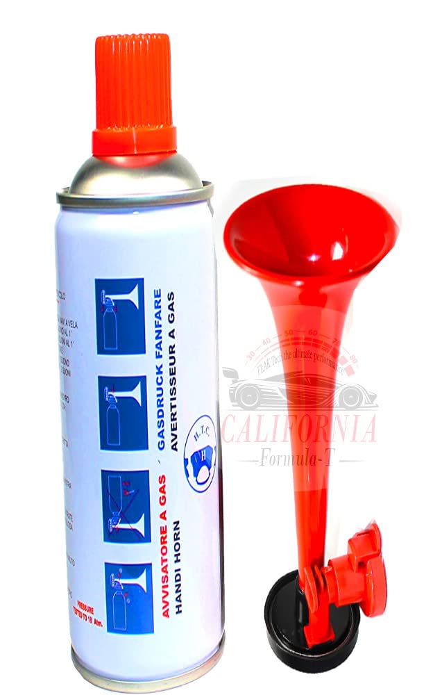 FLAK Loud Portable Air Horn Handheld Gas Horn for Sports, Parties, Outdoor Fun, Boating, Camping Crowd Signals Compact Noise Maker for Big Celebrations Super Blast Gas Horn Blister (Big 300ml)