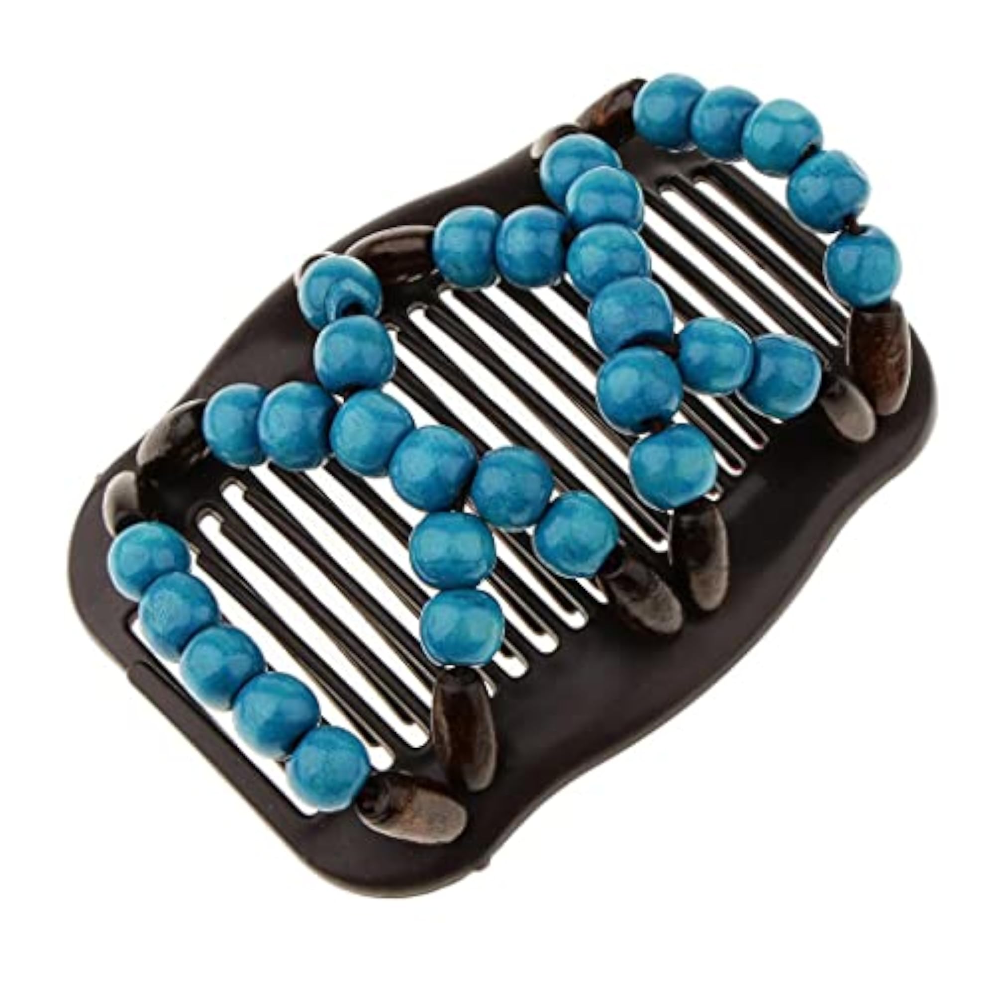 Double Clip Beaded Hairpin Bow Comb
