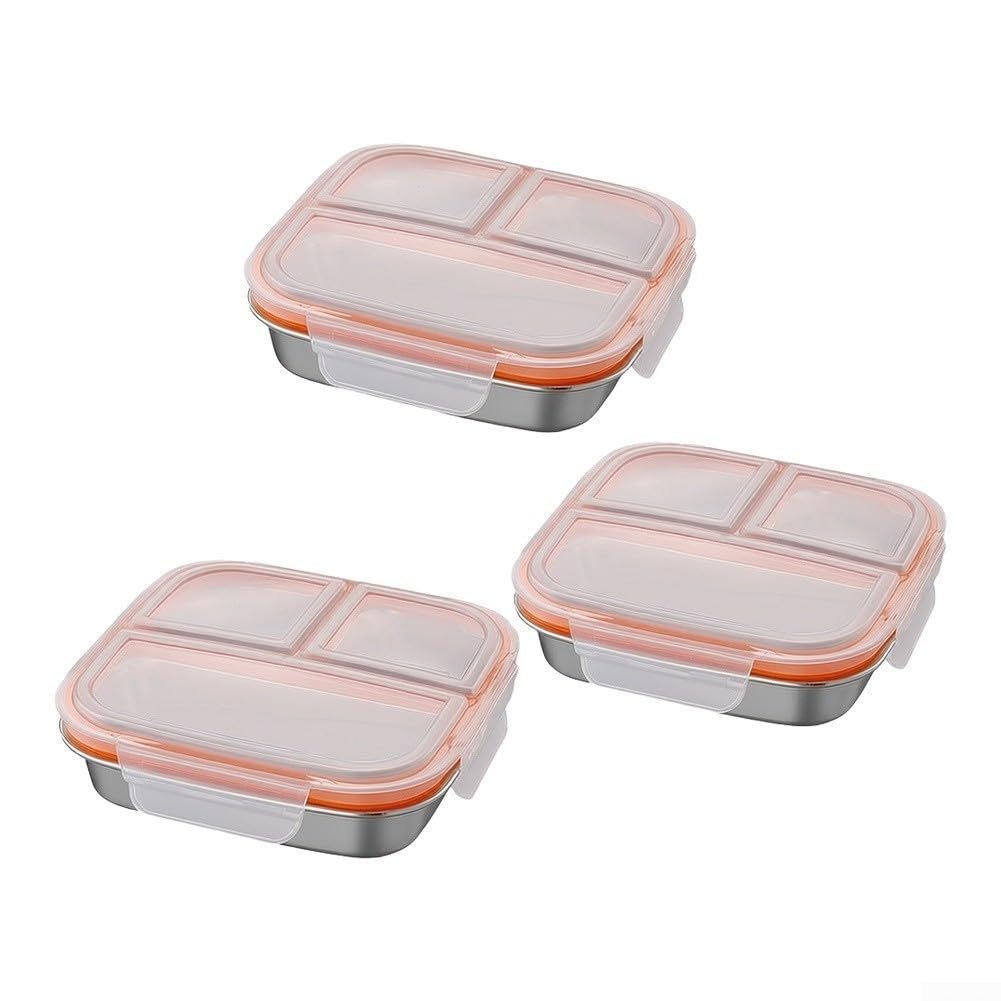 3 Pcs para acero Inoxidable 304 3 Compartimentos 3 Pcs para acero