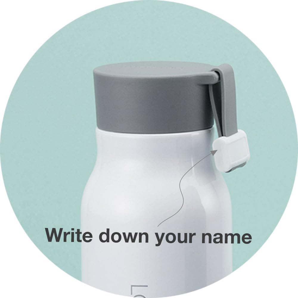 LocknLock Name Tumbler White 12oz, BPA-Free Double Wall Stainless Steel Vacuum Insulated Tumbler with Leak-Proof Lid and Handle, Thermal Travel Water Bottle - Image 6