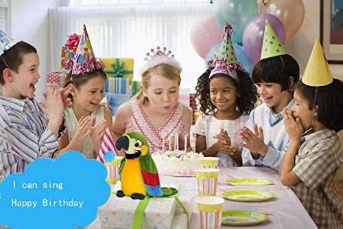 Talking Parrot Speaking Parrot Record Repeats Toy Talking Stuffed Animal Waving Wings Interactive Plush Toy Kid Birthday Gift - Thumbnail 2