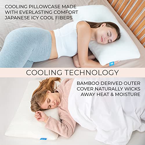 Everlasting Comfort Adjustable Pillow - Green Tea Shredded Memory Foam Pillow With Customizable Loft For Back, Stomach, Side Sleepers - Cooling Pillowcase And Hypoallergenic Bamboo Cover (Queen) #TOP4