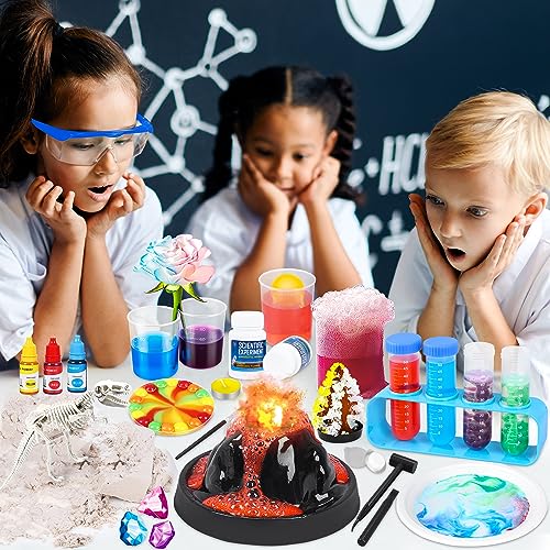 120+ Experiments Science Kits for Kids Age 6 7 8 9 10 11 12+ Educational STEM Toys Gifts for Boys Girls,Volcano,Fizzy Reaction,Chemistry Set,Color Learning Activities Scientific Tools Toys - Image 7