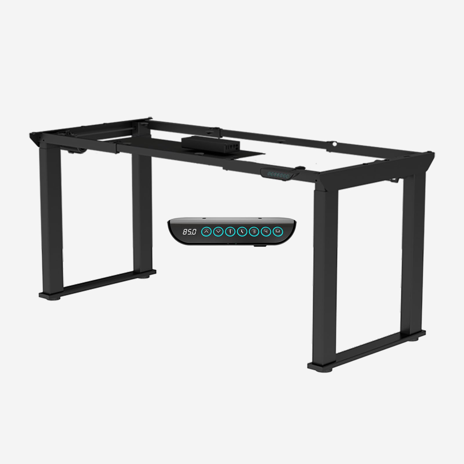 FLEXISPOT E2Q Escritorio Elevable Marco de Mesa Escritorio Regulable en Altura con 4 Patas, Marco de Acero de Mesa de Comedor y con Motor Potente, con Memoria de 4 Botones- Carga de 150KG