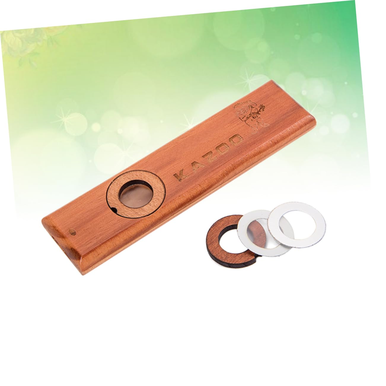 Toyvian 3st profesjonalne instrumenty muzyczne Kazoo Kazoo z drewna Kazoo Kazoo, metalowe instrumenty muzyczne Kazoo, dla dzieci, drewno kazoo, brązowy bambus