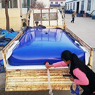 Portable Water Storage Bladder - Large 30-400 Gallon Foldable Tank, Durable Reservoir for Farming, Emergency Preparedness, Drought Relief, Winter Use (0.8x0.43x0.34 m)
