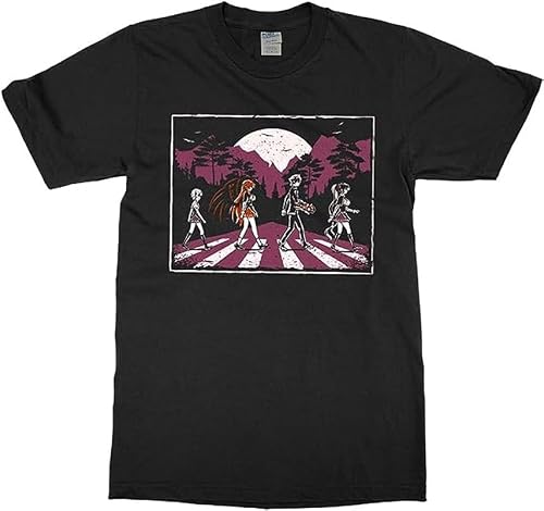 Tee No Evil High School DxD Abbey Road Shirt Akeno Himejima Yoko Hikasa Azumi Asakara Issei Hyoudou Black 3XLBlack3XL