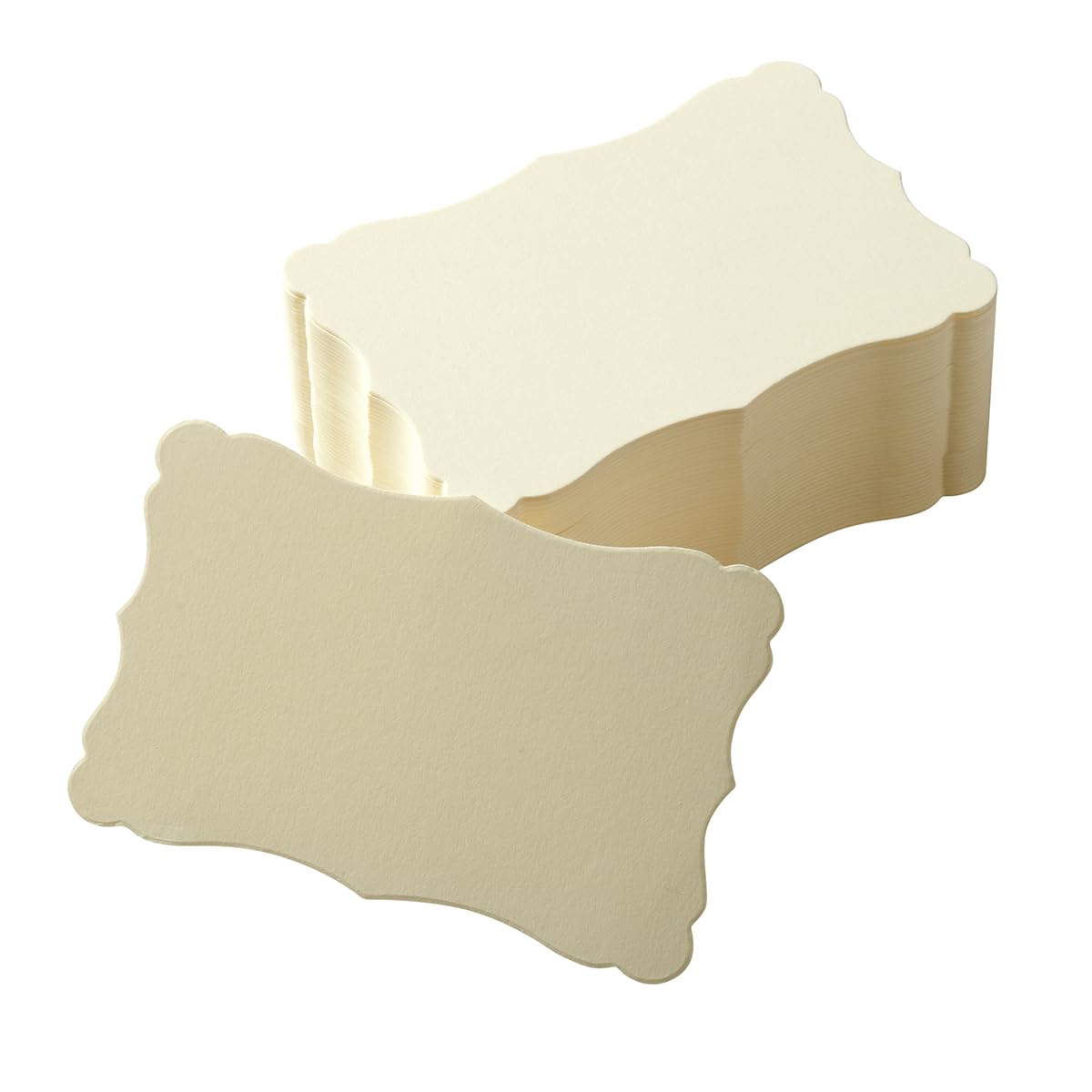 Toperd 120 Pieces Small Mini Business Cards Vintage Assorted Colors Blank Note Cards Gift Word Card for Business Cards, Gift Cards (Cream, 3.66x 2.36