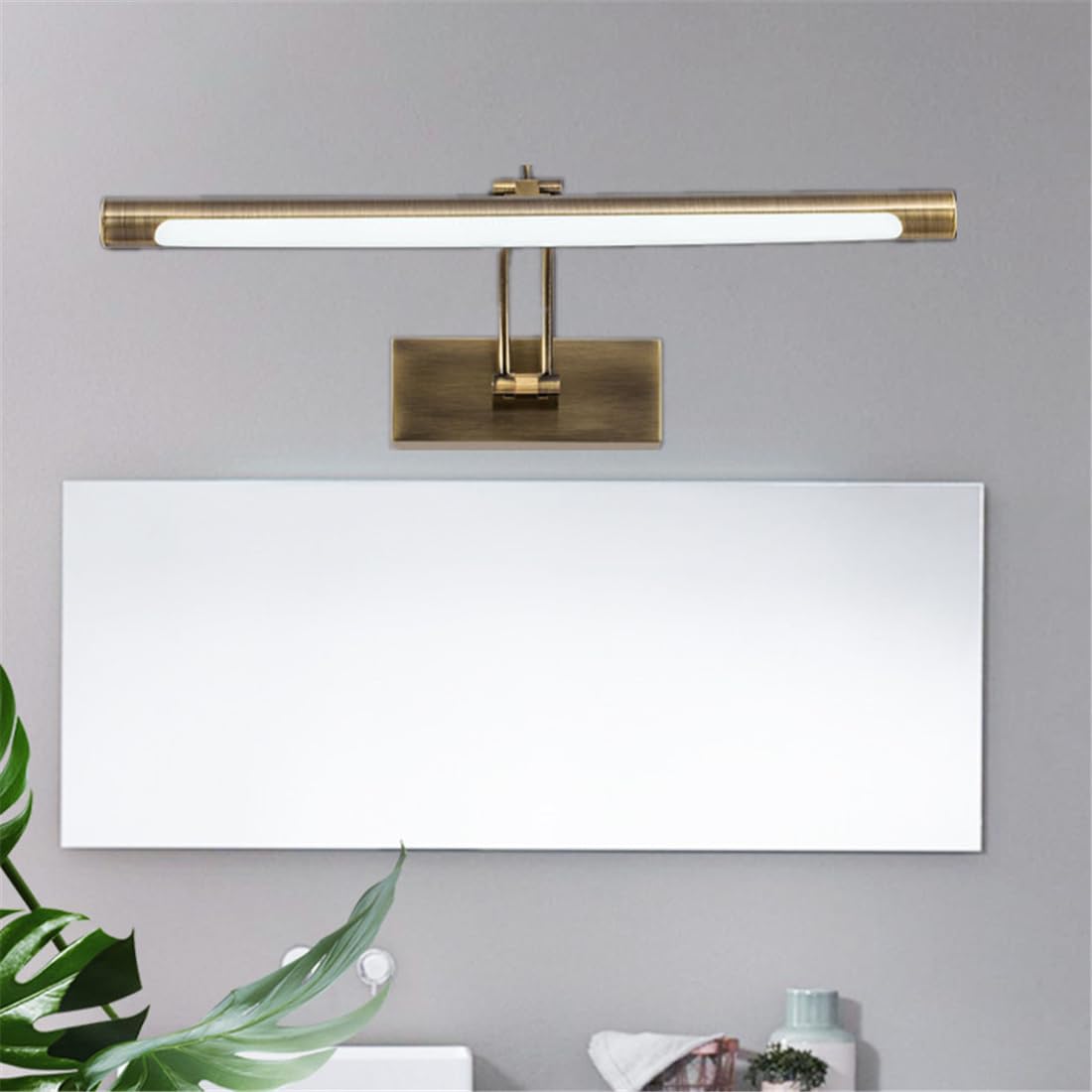 Touch Dimmer - Lampada da parete a LED, 43 cm, faretti da parete, lampade per specchio da bagno, illuminazione e illuminazione per bagno, decorazione interna
