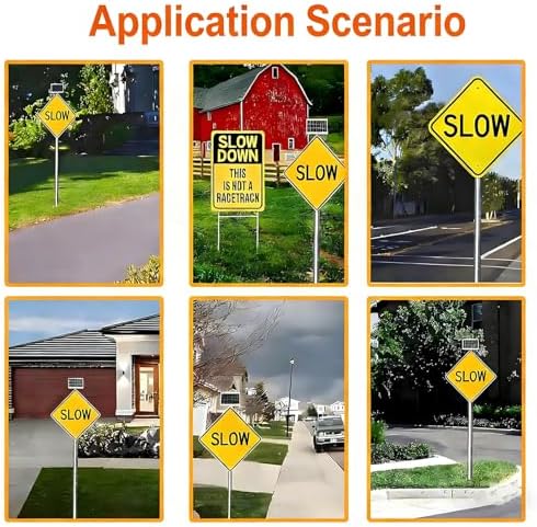 Solar-Powered Flashing LED Speed Limit Sign - 30in Aluminum, Weatherproof, Ideal for Urban Streets & Sidewalks, Enhance Safety & Visibility