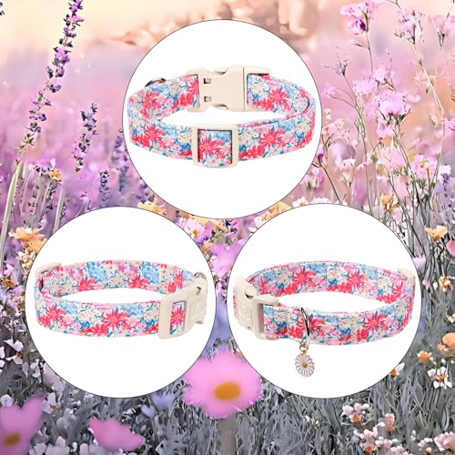 Collar para perro floral ligero ajustable talla S miniatura 5