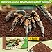 Riare 4 Pack Natural Coconut Fiber Substrate for Reptile- Premium Compressed Coconut Husk Terrarium Bedding for Reptile, Tortoise, Frogs, Snakes Hermit Crabs, Burrowing Animals