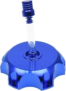 CNC Aluminum Gas Fuel Tank Cap Cover Compatible With CRF TTR KLX 110 50 70 90 125 140 150 160 190CC Dirt Pit Bike ATV Parts(Blue)