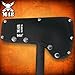 M48 Tactical Tomahawk Military Axe - Black Color | 3 ⅞” Cast Stainless Steel Combat Axe with Piercing Spike | Nylon Cord Wrapped Fiberglass Handle | Camping and Tactical Gear | 15” Length
