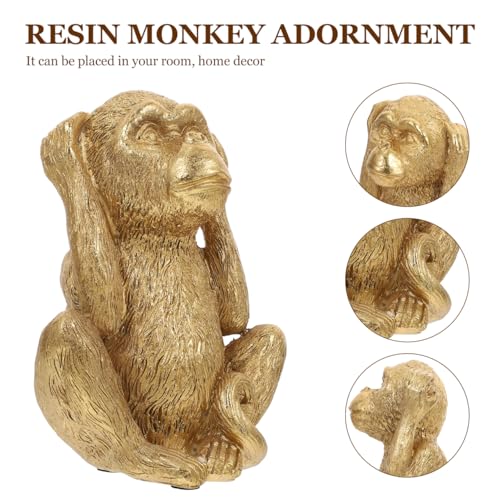 Figura decorativa mono de resina HANABASS 5.51x4.13x3.14 in miniatura 5