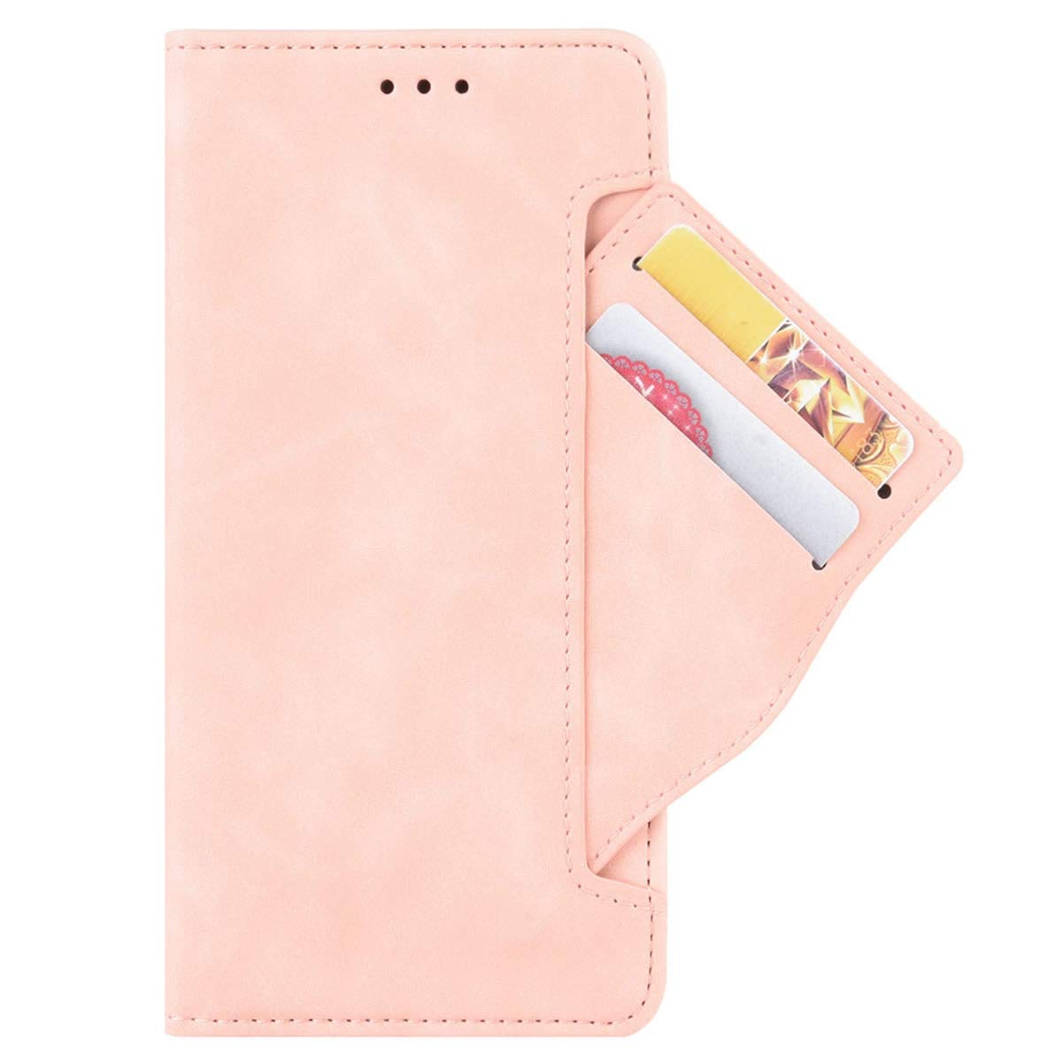 SEAHAI Cover Custodia Folio in Pelle per Motorola Moto G72, Premium PU/TPU Portafoglio Case con Slot per Schede, Magnetica Adsorbimento Automatico Flip Cover - Rosso