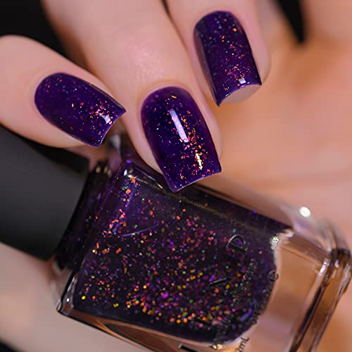 Image of ILNP Jinx - Deep Purple Jelly Shimmer Nail Polish