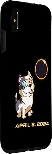 Vista 15 de iPhone 15 Total Solar Eclipse April 8 2024 Totality Dog Pitbull Case