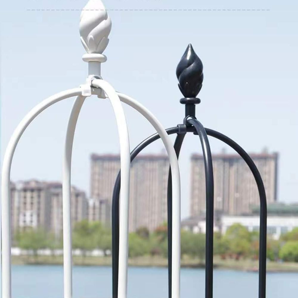 Clématite Treillis Tuteur De Jardin Obélisque 1.2m 1.8m 2.1m Tuteur pour Plantes D'intérieur pour Roses Plantes Rampantes Assemblage Facile(Noir,H-2.10m)