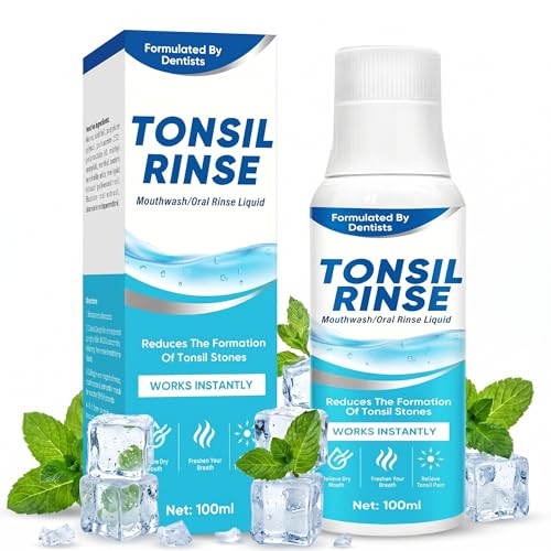 Tonsil Stone Remover Mouthwash Oral Rinse for Fresh Breath & Dry Mouth Natural Herbal Liquid for Daily Tonsil Care