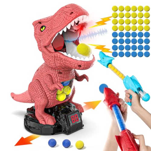 Protado Dinosaur Shooting Toy for Kids Movable Target Game Red Ages 5+
