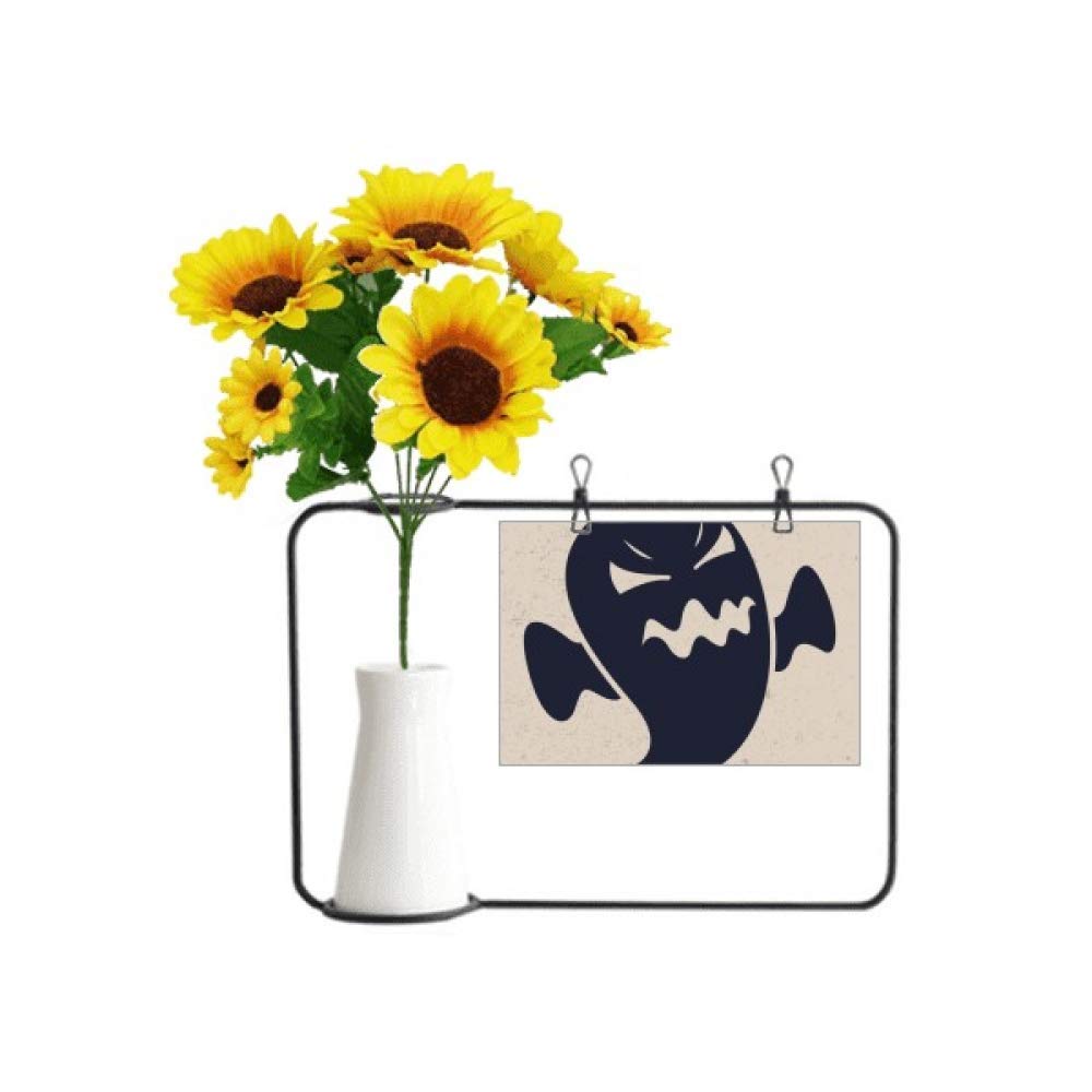 Vase d'Halloween avec fantômes en colère en verre Art Déco d'exception