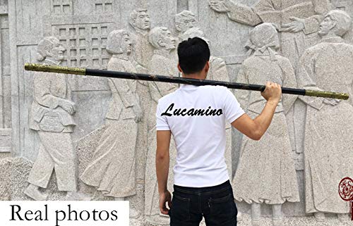 Weisheng Wooden Monkey King Staff Kungfu Wooden Wushu Sticks Monkey Cudgels Carving Dragon Golden Cudgel Sun Wukong Weapon Practice - Thumbnail 5