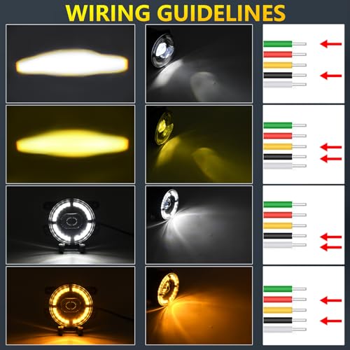 Namolit Luzes de nevoeiro LED de 4 polegadas 200W para carro Luzes de nevoeiro LED 20000LM Luzes de