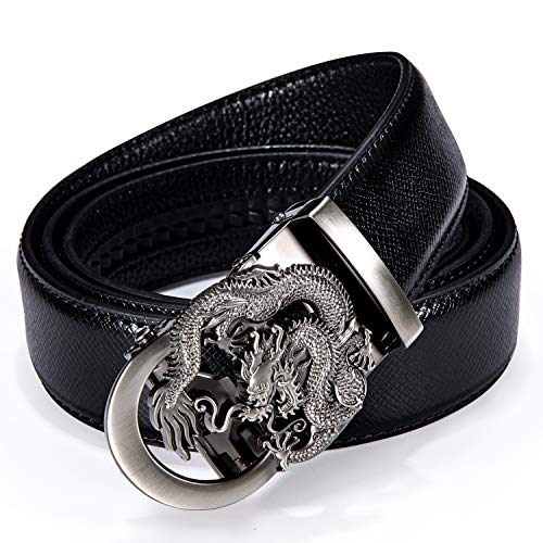 Image of Dubulle Men's Ratchet Belt Gold /Black /Red /Green /Blue /White Automatic Buckle Business Casual Belt Gift - Adjustable Fit