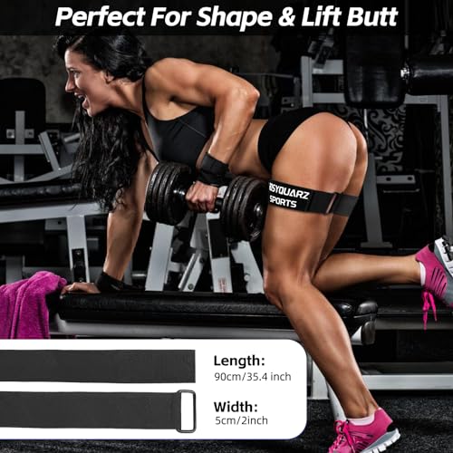 Image of Booty Bands for Working Out, Blood Flow Restriction Bands for Women /Men, Adjustable Velcro Occlusion Resistance Bands BFR Training Bands for Glutes & Hip Building 2 Pack