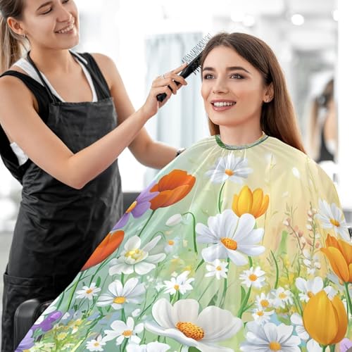 Capa profesional para corte de cabello Blooming Flower Gardens, impermeable, con cierre ajustable de broche, para peluquería y barbería miniatura 7