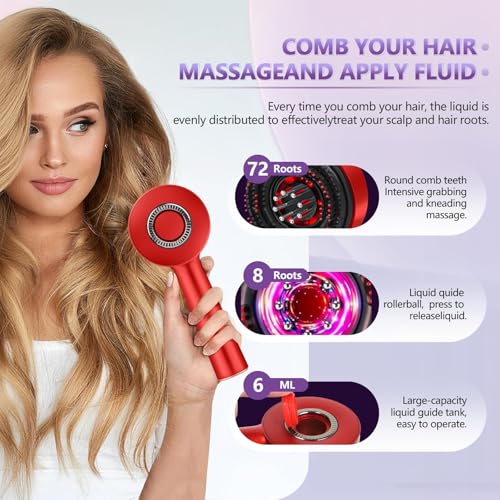 Image of electric Head Hair Scalp Deep Massager Scrubber Brush 2 In 1 oil Applicator for Hair Growth, Ipx7 Waterproof, Shiatsu Massage for Stress Relaxation at Home and Travel Use (MULTI-COLOR)