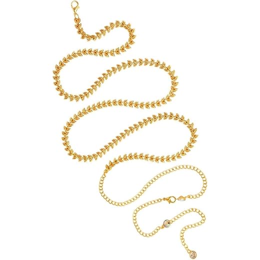 Adjustable Gold Plated Leaf Body Chain