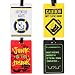 Bundle Monster 4pc Fun Mixed Design Silicone Luggage ID Bag Tags - Set 1: Sign Age