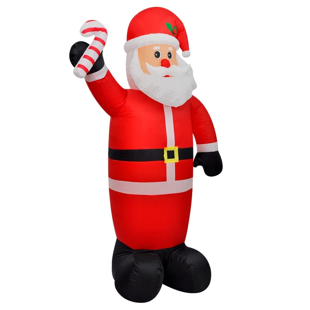 Mangloder Père Noël Gonflable avec LED 120 cm pour décoration extérieure de Noël, illuminé, résistant aux intempéries, Facile à gonfler, idéal pour Jardin, façade ou terrasse Festive