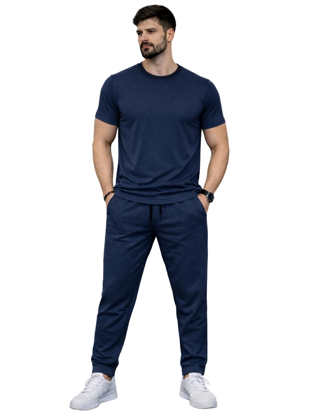 Men's Polyester Lycra Tracksuit | Lightweight Sports & Gym Wear | Comfortable Running & Training Track Suit for Men-MJ-184-image-23