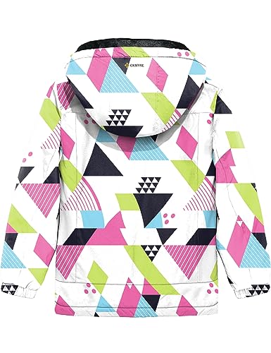 Image of GEMYSE Girl's Waterproof Ski Snow Jacket Hooded Fleece Lined Windproof Winter Jacket