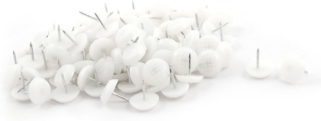 Plastic Hat Office Sofa Chair Anti-Slide Floor Protector Pad Furniture Foot Nails 1000pcs White (id: c69 554 18f 564 420